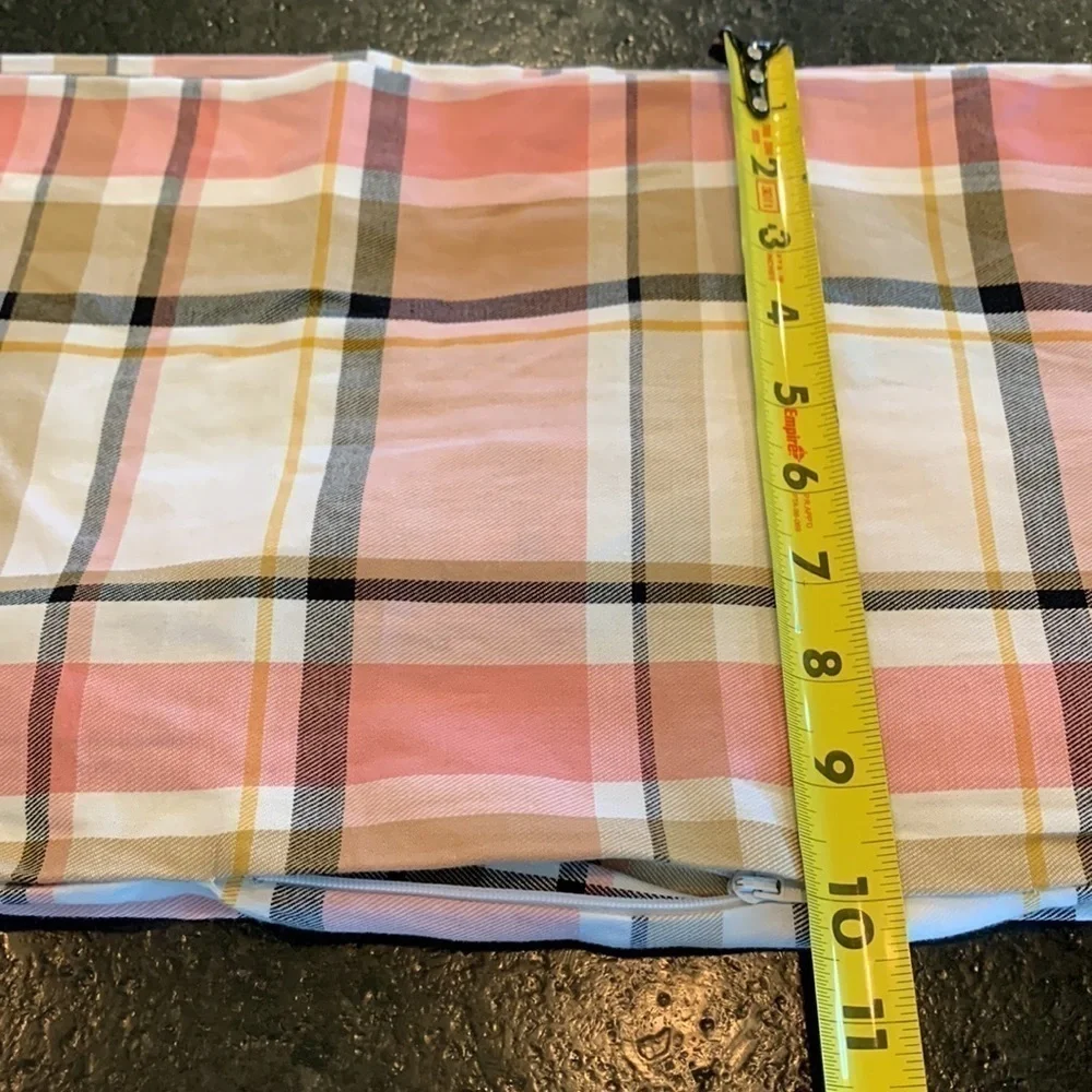 Infinity scarf with phone pocket blush gray khaki cream plaid soft & cozy